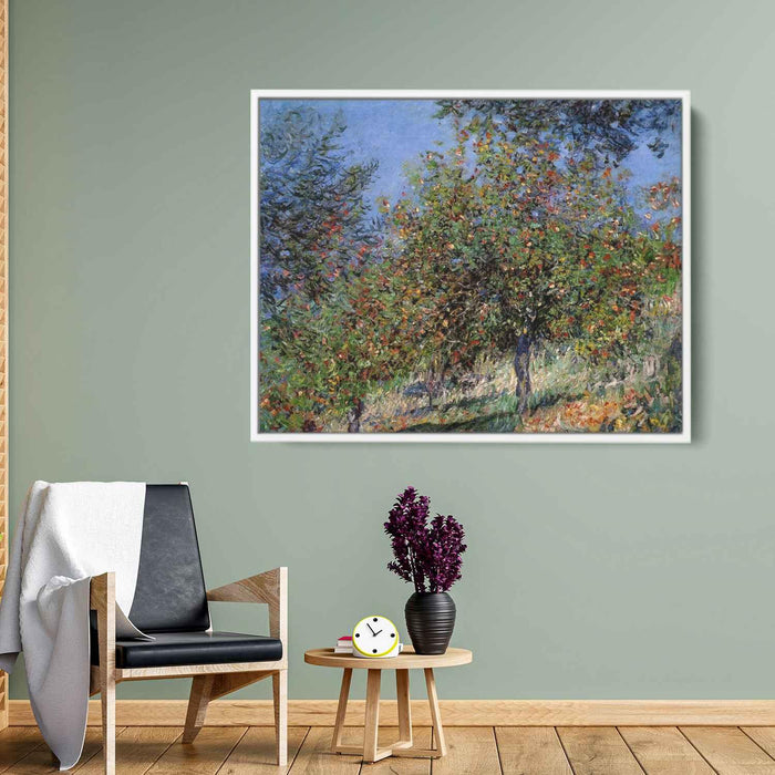 Apple Trees on the Chantemesle Hill (1878) by Claude Monet - Canvas Artwork