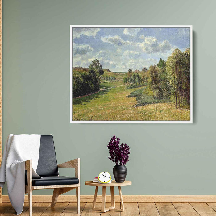 Berneval Meadows, Morning by Camille Pissarro - Canvas Artwork