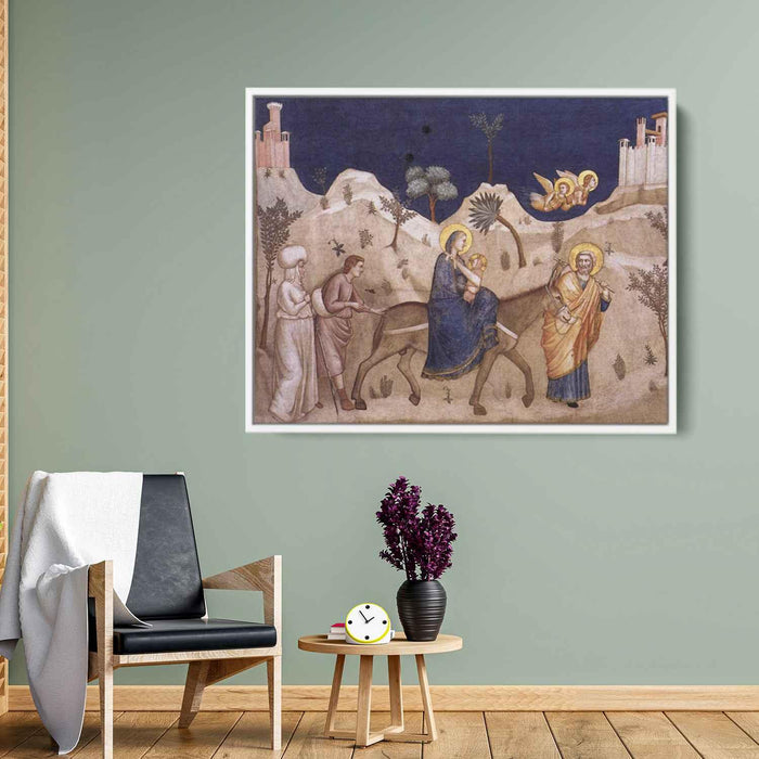 Flight into Egypt (1320) by Giotto - Canvas Artwork