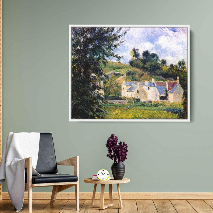 Houses of l'Hermitage, Pontoise by Camille Pissarro - Canvas Artwork