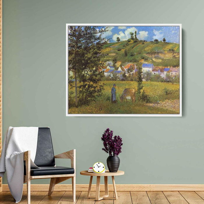 Landscape at Chaponval (1880) by Camille Pissarro - Canvas Artwork