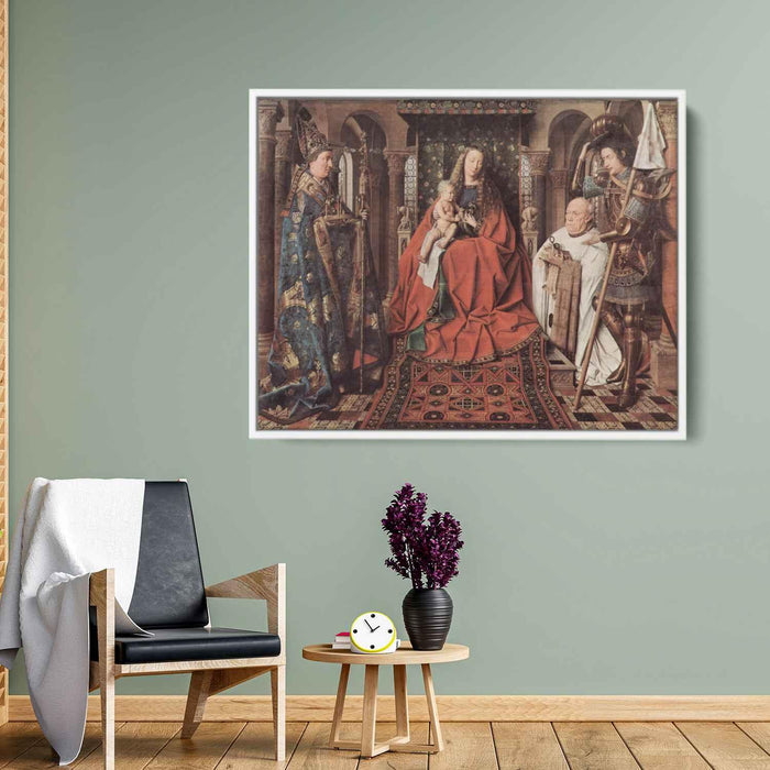 Madonna and Child with Canon Joris van der Paele (1436) by Jan van Eyck - Canvas Artwork