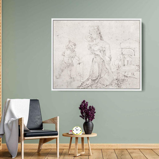 Madonna and Child with the little St. John by Albrecht Durer - Canvas Artwork