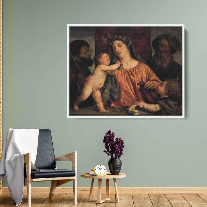 Madonna of the Cherries (1515) by Titian - Canvas Artwork