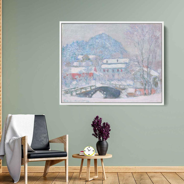 Norway, Sandviken Village in the Snow by Claude Monet - Canvas Artwork