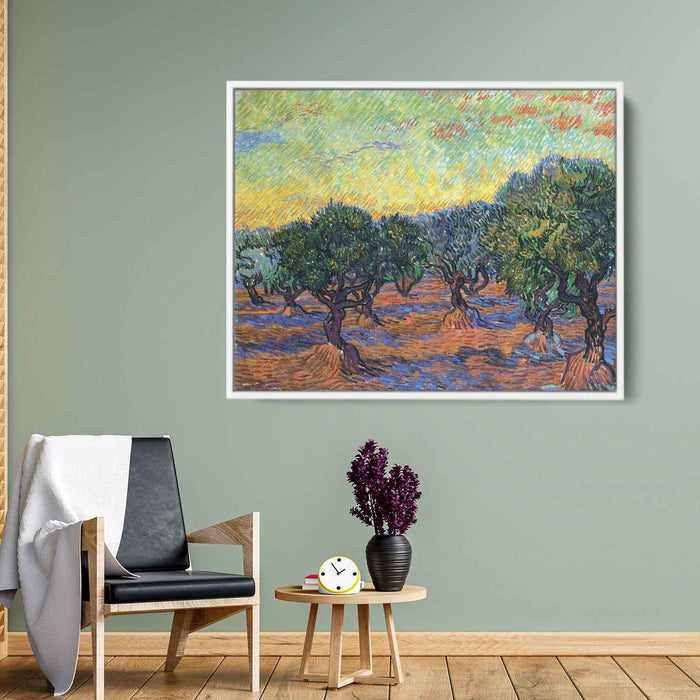 Olive Grove - Orange Sky (1889) by Vincent van Gogh - Canvas Artwork