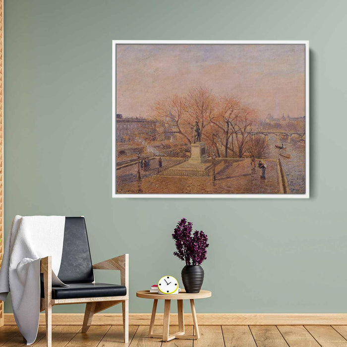 Pont Neuf, the Statue of Henri IV, Sunny Weather, Morning by Camille Pissarro - Canvas Artwork