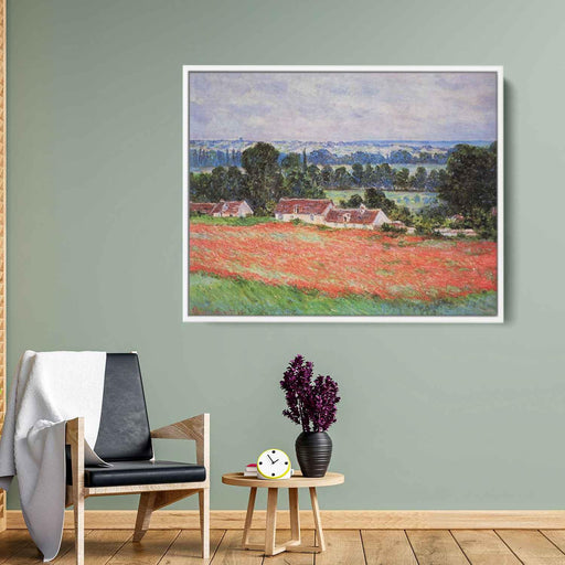 Poppy Field at Giverny (1885) by Claude Monet - Canvas Artwork