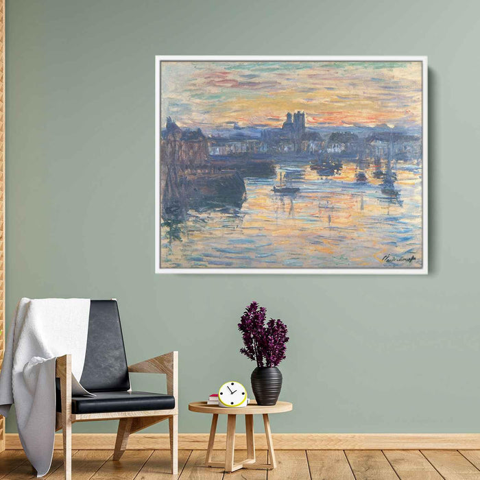 Port of Dieppe, Evening by Claude Monet - Canvas Artwork
