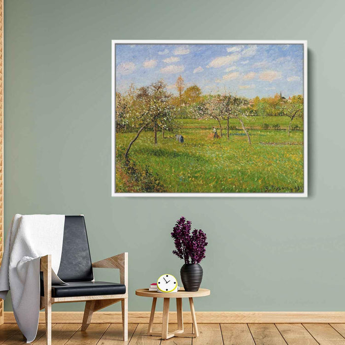 Spring Morning, Cloudy, Eragny by Camille Pissarro - Canvas Artwork