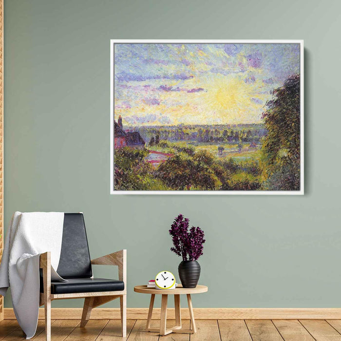 Sunset at Eragny by Camille Pissarro - Canvas Artwork