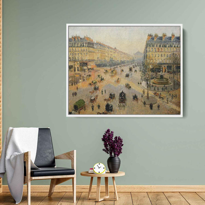 The Avenue de L'Opera, Paris, Sunlight, Winter Morning by Camille Pissarro - Canvas Artwork