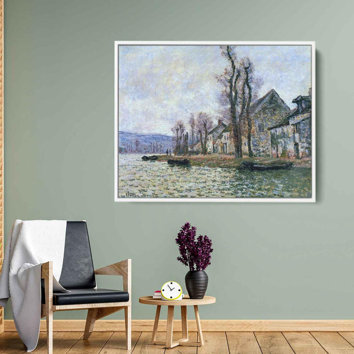 The Bend of the Seine at Lavacourt, Winter by Claude Monet - Canvas Artwork