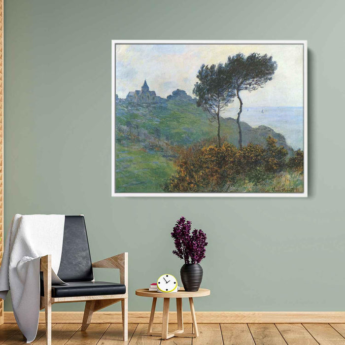 The Church at Varengaville, Grey Weather by Claude Monet - Canvas Artwork