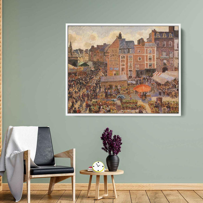 The Fair, Dieppe Sunny Afternoon by Camille Pissarro - Canvas Artwork