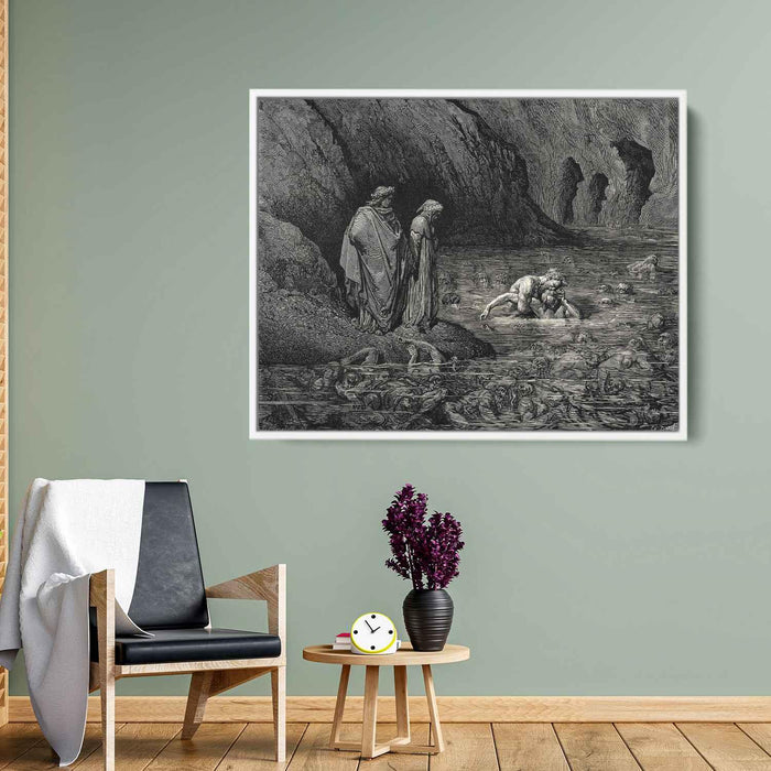 The Inferno, Canto 32 by Gustave Dore - Canvas Artwork