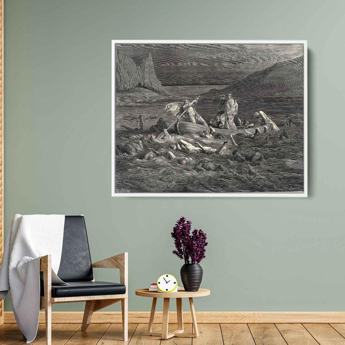 The Inferno, Canto 8 by Gustave Dore - Canvas Artwork