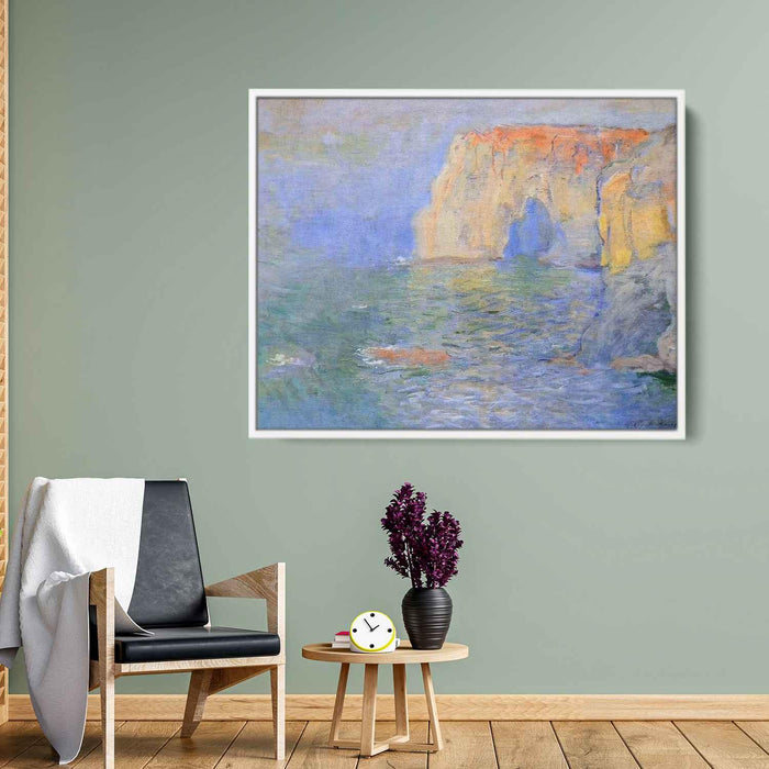 The Manneport, Reflections of Water by Claude Monet - Canvas Artwork