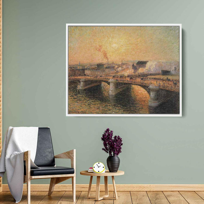 The Pont Boieldieu, Rouen, Sunset by Camille Pissarro - Canvas Artwork