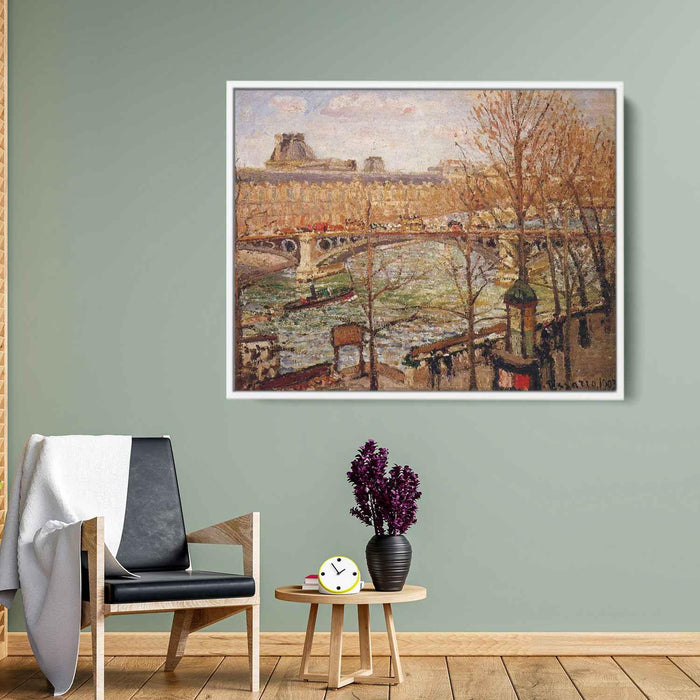 The Pont du Carrousel, Afternoon by Camille Pissarro - Canvas Artwork