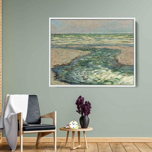 The Seacoast of Pourville, Low Tide by Claude Monet - Canvas Artwork