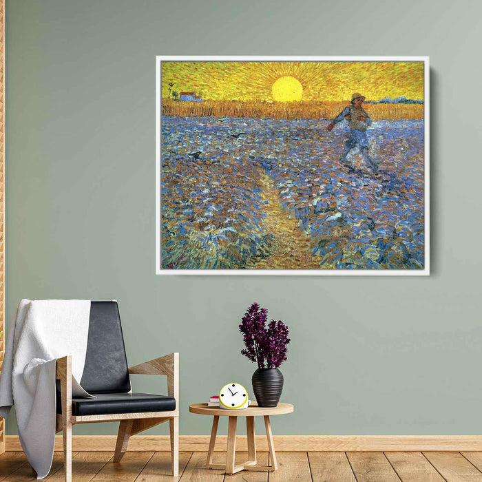 The Sower (Sower with Setting Sun) (1888) by Vincent van Gogh - Canvas Artwork