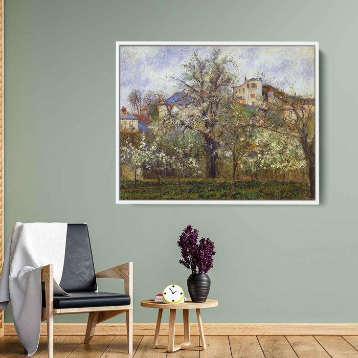 The Vegetable Garden with Trees in Blossom, Spring, Pontoise by Camille Pissarro - Canvas Artwork