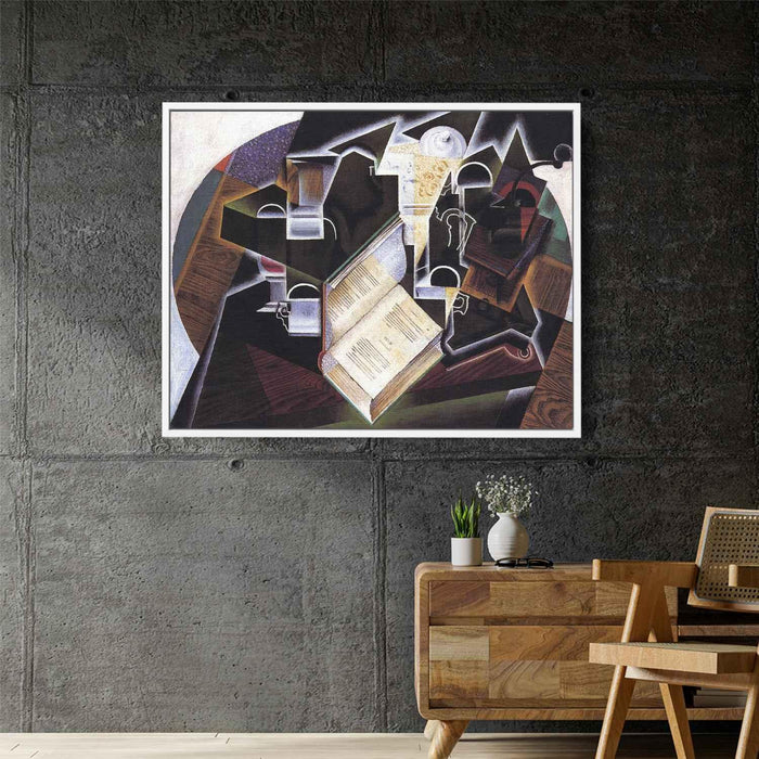 Book, Pipe and Glasses by Juan Gris - Canvas Artwork