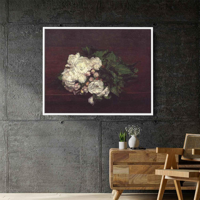 Flowers, White Roses by Henri Fantin-Latour - Canvas Artwork