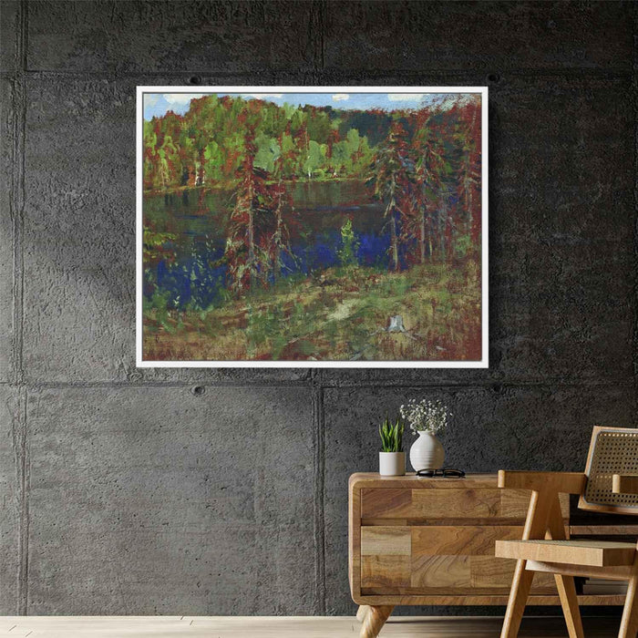 Lake in the forest by Isaac Levitan - Canvas Artwork