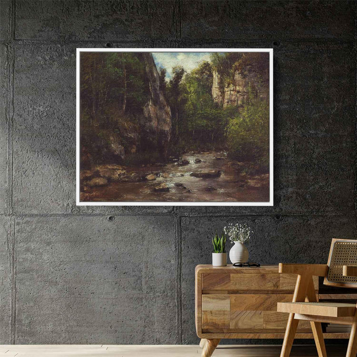 Landscape near Puit Noir, near Ornans by Gustave Courbet - Canvas Artwork