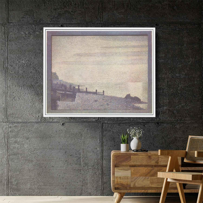 Mouth of the Seine at Honfleur, evening by Georges Seurat - Canvas Artwork