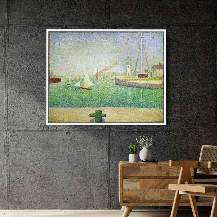 Port of Honfleur (1886) by Georges Seurat - Canvas Artwork