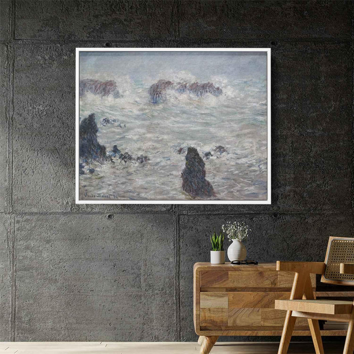 Storm, off the Coast of Belle-Ile by Claude Monet - Canvas Artwork