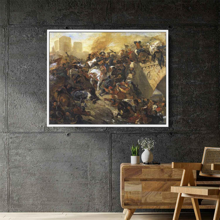 The Battle of Taillebourg - draft (1835) by Eugene Delacroix - Canvas Artwork