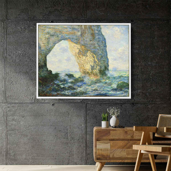 The Manneport, Rock Arch West of Etretat by Claude Monet - Canvas Artwork