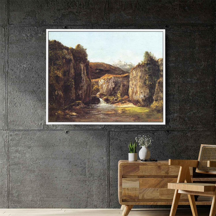The Source among the Rocks of the Doubs (1871) by Gustave Courbet - Canvas Artwork