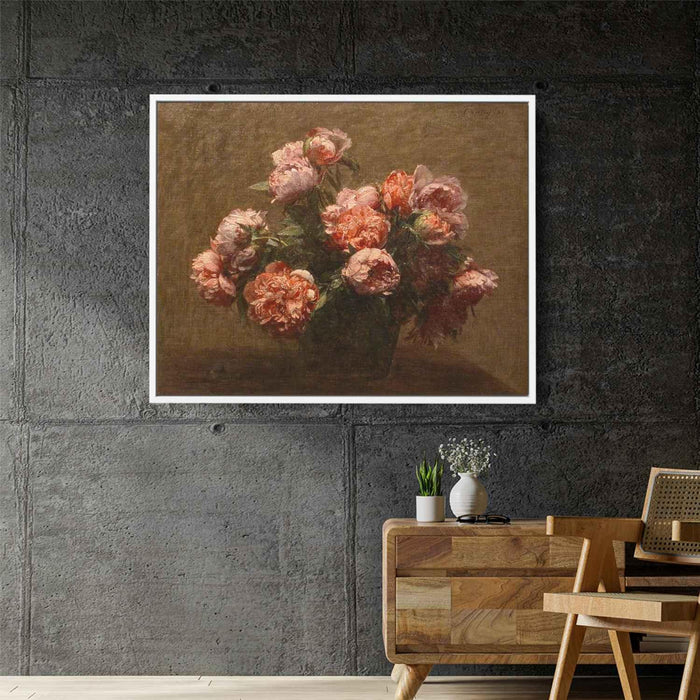 Vase of Peonies (1881) by Henri Fantin-Latour - Canvas Artwork