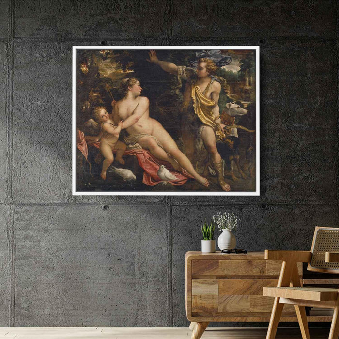 Venus, Adonis, and Cupid by Annibale Carracci - Canvas Artwork