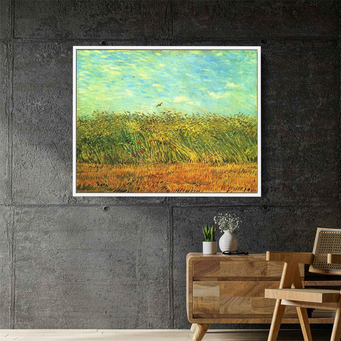 Wheat Field with a Lark (1887) by Vincent van Gogh - Canvas Artwork