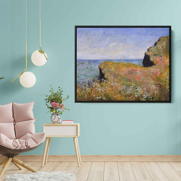 Edge of the Cliff, Pourville by Claude Monet - Canvas Artwork