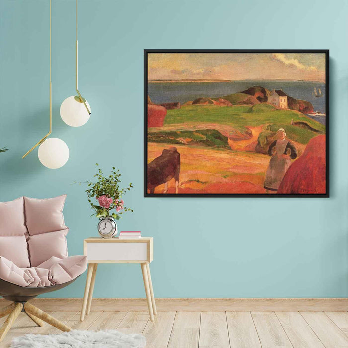 Landscape at Le Pouldu, the isolated house by Paul Gauguin - Canvas Artwork