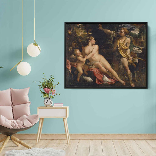 Venus, Adonis, and Cupid by Annibale Carracci - Canvas Artwork