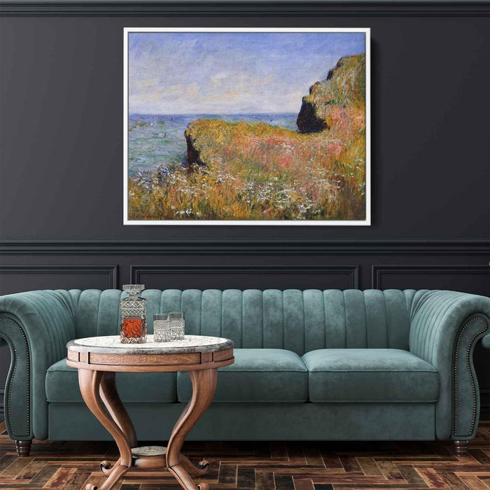 Edge of the Cliff, Pourville by Claude Monet - Canvas Artwork