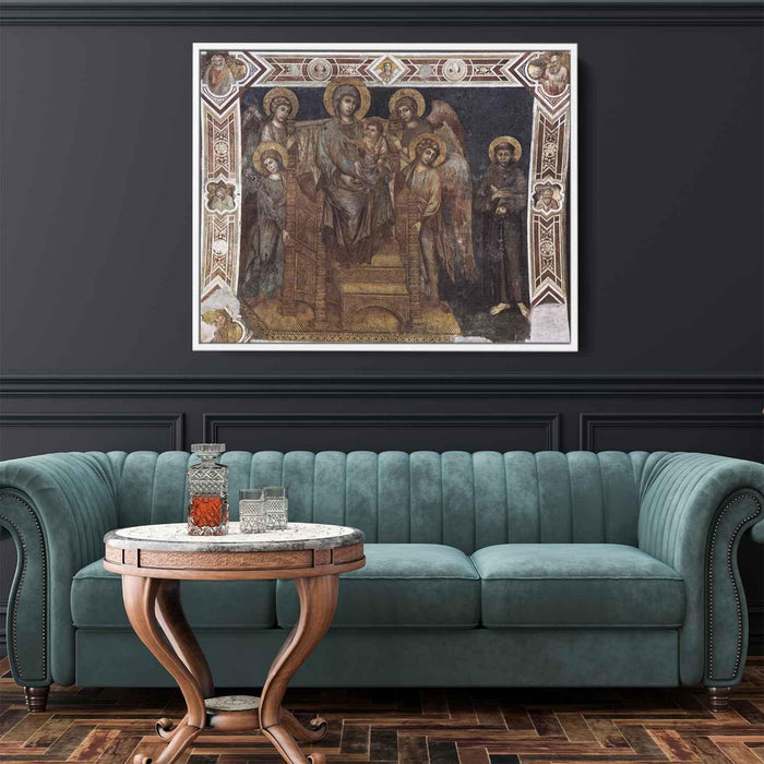 Madonna Enthroned with the Child, St. Francis and Four Angels by Cimabue - Canvas Artwork