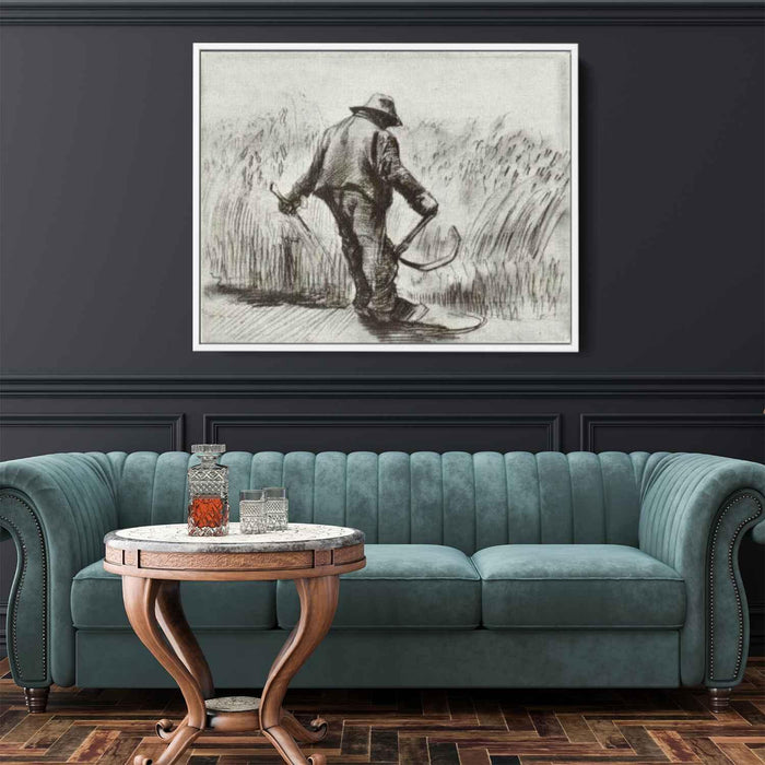 Peasant with Sickle, Seen from the Back by Vincent van Gogh - Canvas Artwork