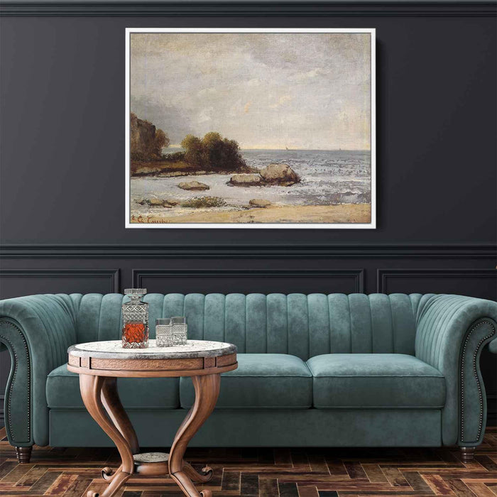 Seascape at Saint Aubin by Gustave Courbet - Canvas Artwork