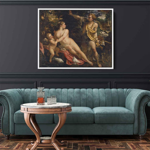Venus, Adonis, and Cupid by Annibale Carracci - Canvas Artwork