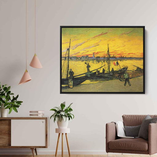 Coal Barges (1888) by Vincent van Gogh - Canvas Artwork