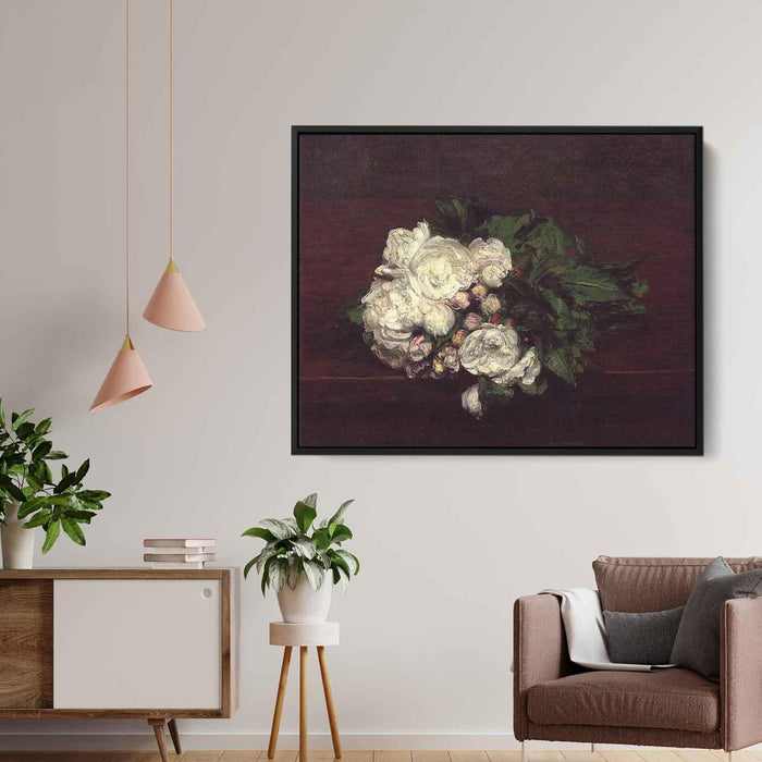 Flowers, White Roses by Henri Fantin-Latour - Canvas Artwork